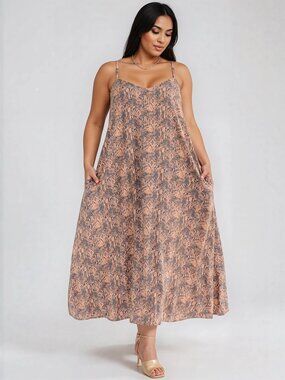 SNAKE PRINT MAXI DRESS